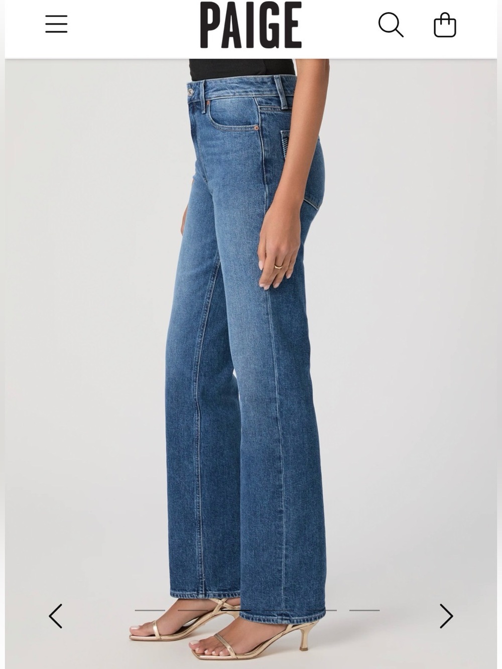 PAIGE Stevie High Rise Straight Jeans